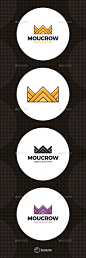 山皇冠标志 - 抽象标志模板