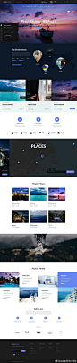 一组在线旅游预订平台的官网设计参考 #网页设计# 
这组完整页面数量巨大，深色、浅色版本总共115个页面。对完整官网设计案例感兴趣的同学 欢迎订阅我的服务☞：°企业官网设计灵感 订阅服务正式启动，欢迎入伙 ​​​​_T2019122  _UI