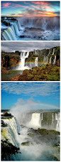 伊瓜苏大瀑布：是世界上最宽的瀑布，位于阿根廷与巴西边界上伊瓜苏河与巴拉那河合流点上游23公里处，为马蹄形瀑布，高82米，宽4公里。1984年，被联合国教科文组织列为世界自然遗产。