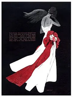 【法国 Rene-Gruau 时装水彩手绘】_插画