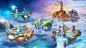 Mario + Rabbids: Kingdom Battle - The World Map, Claudia Tuci : Concept of complete World Map
4 worlds (Ancient Garden, Sherbet Desert, Spooky Trails and Lava Pit) 
1 Hub (The Peach Castle)