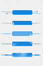 蓝色标题框分割线矩形框纹理边框免扣元素