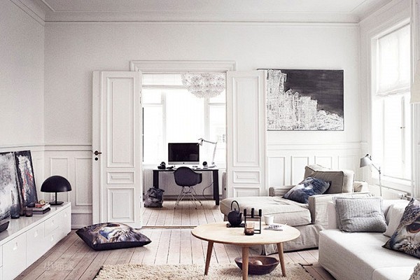 哥本哈根的纯色素雅时尚公寓 #创意家居#...