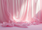 a pink background with a light stream of light, in the style of luxurious drapery, nostalgic minimalism, serge marshennikov, soft sculpture, soft, romantic scenes, matte photo, ultra detailed
