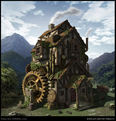 蒸汽朋克建筑-花瓣网|陪你做生活的设计师 | 原画建筑设计