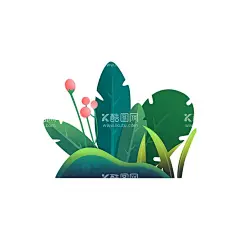 卡通手绘插画元素  - 源文件下载【酷图网】手绘插画,漂亮的春天,花草,春天花草,春天素材,春天小草,春天组图,