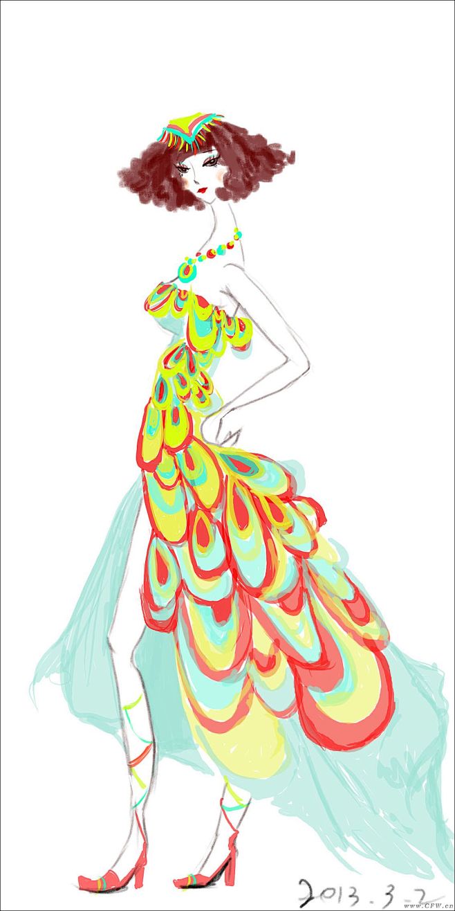 凤凰-婚纱礼服设计-服装设计