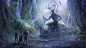 General 1920x1080 digital digital art artwork illustration fantasy art creature fictional creatures nature landscape trees forest lights Sun sun rays God gods Celtic Nordic nordic landscapes people soldier deer environment concept art fictional fictional 