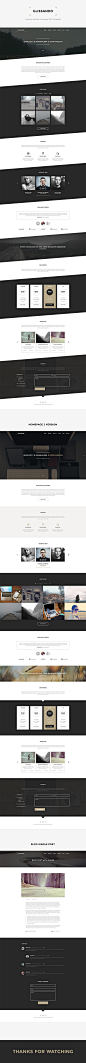 Glissando – Creative Minimal Onepage PSD Template on Behance