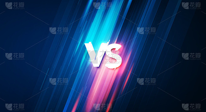 矢量插图vs屏幕战斗，战斗或运动。对背景的概念。