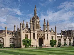 剑桥大学,无人,草坪,大门,哥特式风格,图像,建筑物门,水平画幅,建筑,英格兰