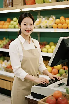 售货员工作职业肖像