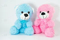 可爱的,泰迪熊,阴影,白色背景,分离着色,美,水平画幅,拟人笑脸,美人