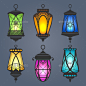 阿拉伯语灯笼——宗教概念Arabic Lantern Set - Religion Conceptual antique, arab, arabian, arabic, art, blue, collection, colorful, culture, decorative, east, floral, heritage, icon, islam, islamic, kareem, lamp, lantern, light, muslim, old, orange, ramadan, religion, 