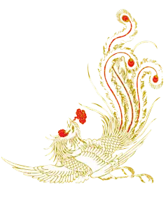 手绘水彩凤凰水墨火焰中国风免抠透明背景PNG图案  (10)