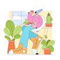 <p class="card-text">woman, house, home, pizza, plant</p>