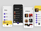 Music App (UI) trending ios app concept mobile branding interface clean typography modern uiux creative design mobile app design music app ui