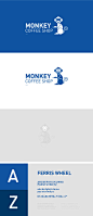 MONKEY COFFEE咖啡店logo设计品牌VI设计