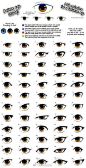 干货~【史上最全310种眼睛画法】转存备用，仅供分享学习~ （转）via @素描速写教程 ​​​​