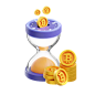Bitcoin Investment Time  3D Icon