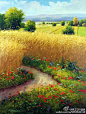 奥地利画家  Gerhard Neswadba 迷人的田园风景油画