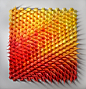 Spiked Sculptures by Matthew Shlian Create Angular Geometry from Folded Paper : Paper engineer Matthew Shlian (previously here and here) combines intricate geometric tessellations with exact folds and creases to form bas-relief sculptures. Shlian has been