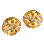 BULGARI Diamond, Pink Tourmaline & Yellow Gold Clip-On Earrings