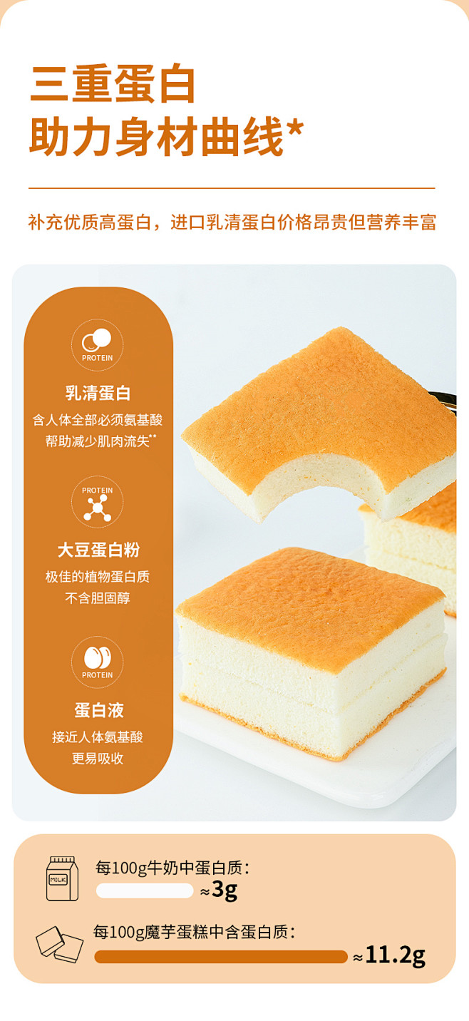 信合味达魔芋蛋糕0脂肪卡热量低脂无蔗糖蛋...