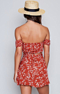Hill Side Days Two Piece Set Red Floral