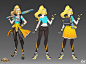 Campus baseball Hua mulan, LRY CiteMER : I had a chance to work on Huamulan new skin.It was really fun and exciting process. 
This is concept art for Campus baseball Hua mulan.