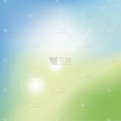 抽象的绿色模糊渐变背景与耀斑。自然背景。矢量插图。生态概念为您的平面设计