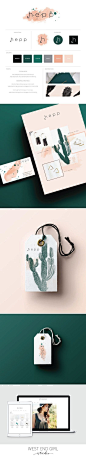 boho branding, cactus branding, bohemian design, graphic design, logo design…