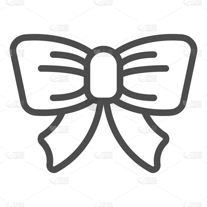 可爱的,礼物,蝴蝶结,线图标,华丽的,自然美,装饰物,蜘蛛网,打结,剪影素材-花瓣网