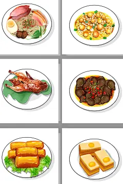 手绘田螺桂林特色美食元素插画