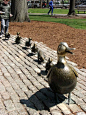 Make Way for Ducklings statue in Boston Common