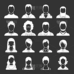 灰发,白色,商务,人,男人,肖像,图像,女人,布置,收集