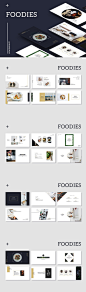 时尚高端简约多用途的美食家powerpoint幻灯片演示模板（pptx）