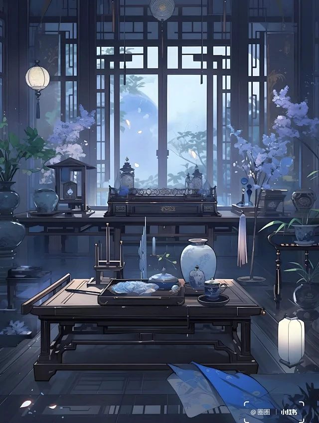 古风室内场景‖可商素材-花瓣网