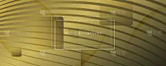 摘要矢量曲线。黄色几何着陆
