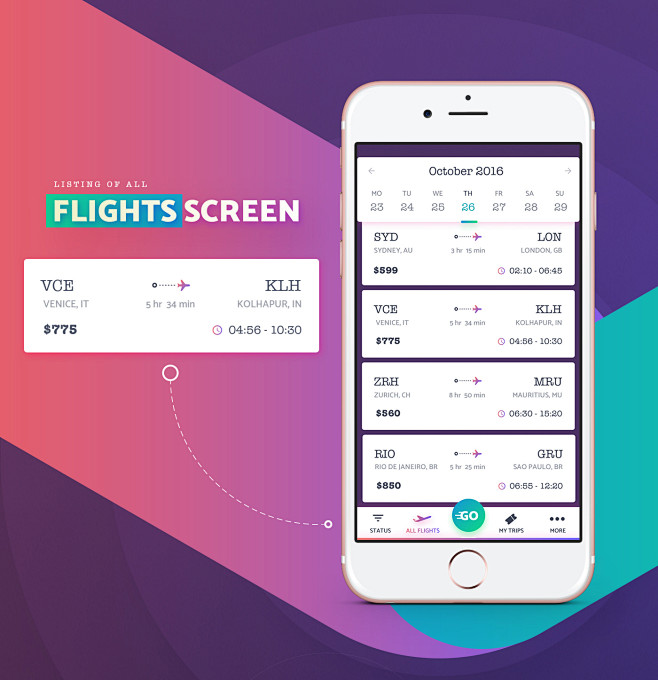 GO Flight app Concep...