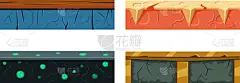 幻想,手机游戏,建筑平台,格子烤肉,平视角,环境,模板,行星,石头,联系