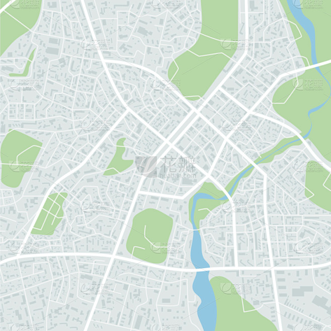 中心,抽象,街道图,城市,旅途,公园,河流,方向,市区,