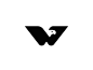 W鹰负空间负空间负空间标志字母标志字母W会标负空间动物身份品牌标记符号标志