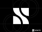 Sente 2 finance software s icon monogram letter mark branding logo