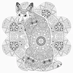 狗年春节狗狗漫画插画线稿EPS矢量设计素材-淘宝网