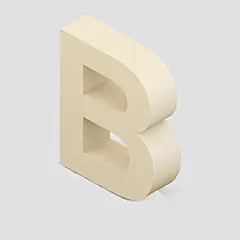b字母三维立体设计