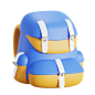 Travel Backpack 3D Icon