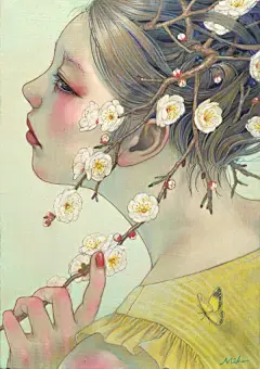 日本插画家平野実穂的唯美风格插画 ​​​​
