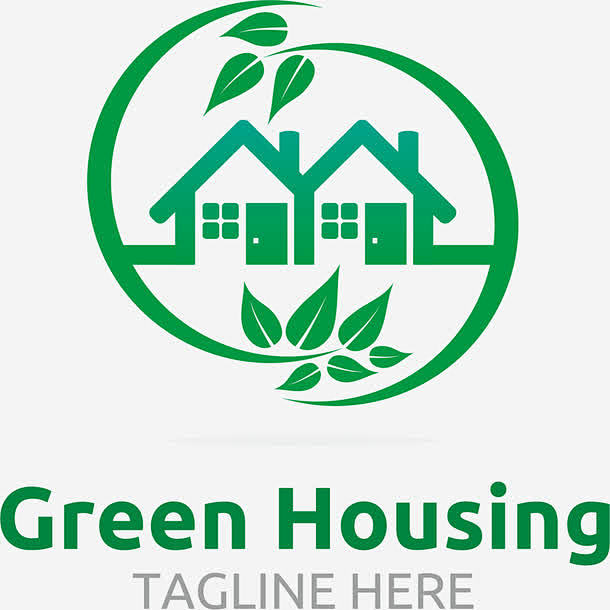 绿色房子企业标志矢量图标_88ICON ...