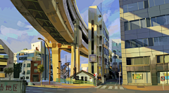 穆提采集到日系插画（场景）